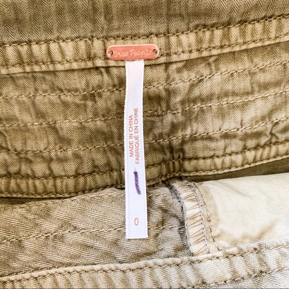 FREE PEOPLE Green Pleated Pants - Picture 6 of 7